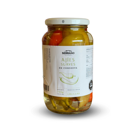 Ajíes 850g, artesanales, picantes o suaves