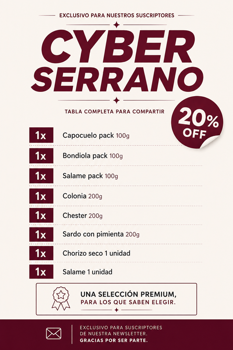Combo Charcutería CYBER SERRANO