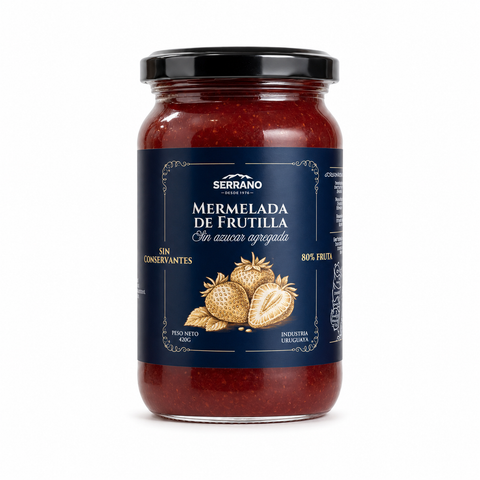 Mermelada Sin azúcar agregada, 100% artesanal.